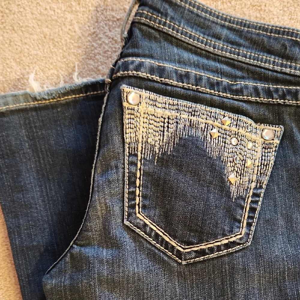 Ariat Turuoise Blue Women's Studded Denim Jeans 26R - Picture 13 of 14